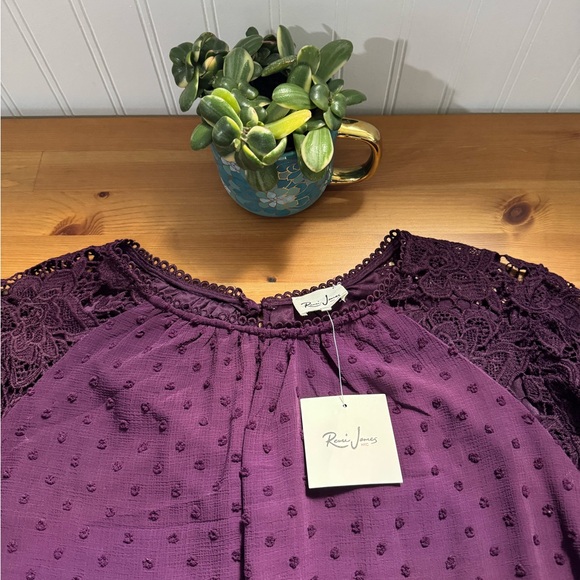 Amazon Tops - Remi James Purple Layered Long Sleeve Top Size 1X New With Tags